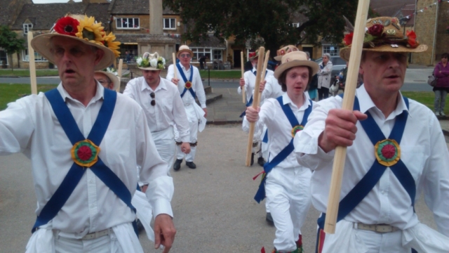 Dancing with our improvised sticks in Broadway