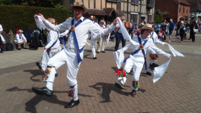 Dancing by Shakespeare's Birth Place in Stratford upon Avon