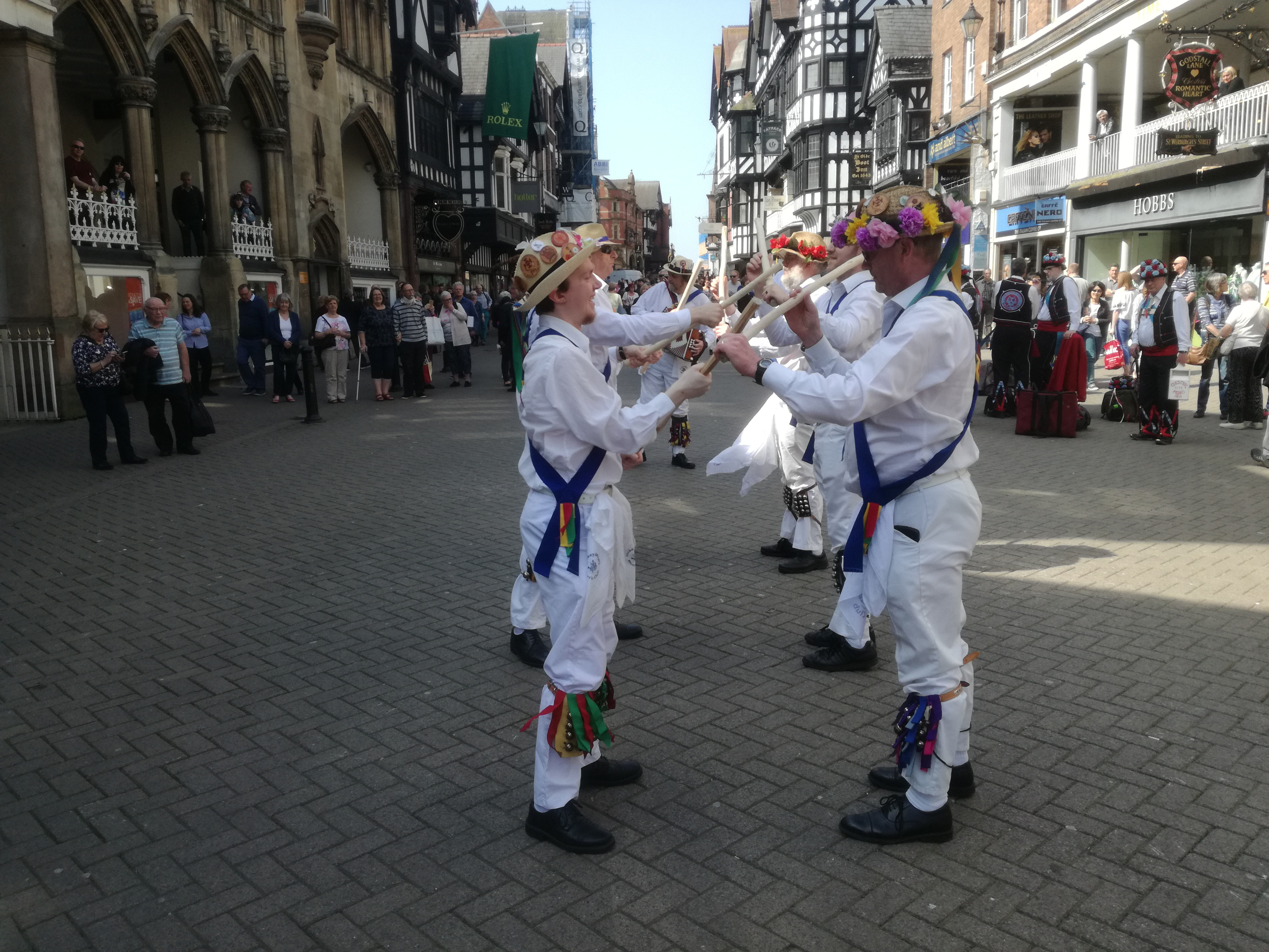 Dancing Lads a Bunchem Dancing in Chester - April 2018